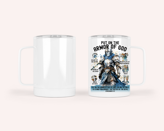 Put on the Full Armor Ephesians 6:11 Metal Camp Coffee Mug