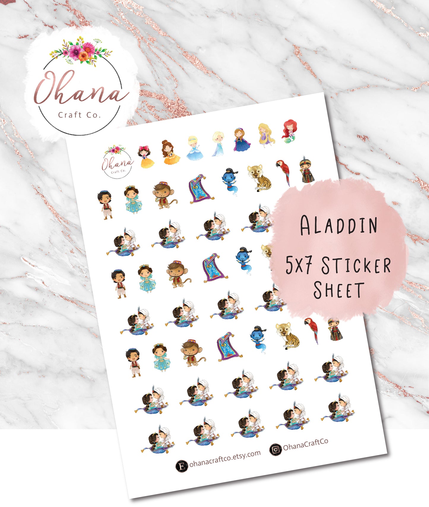 Aladdin Planner Stickers ~ Magically Inspired | Life Planner | EC | Erin Condren | Limelife | Plum | Personal | Pocket | Movie