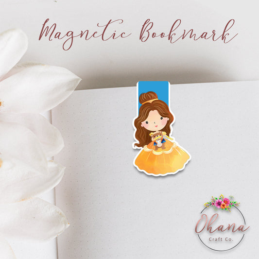 Belle Beauty & Beast Inspired Magnetic Bookmark