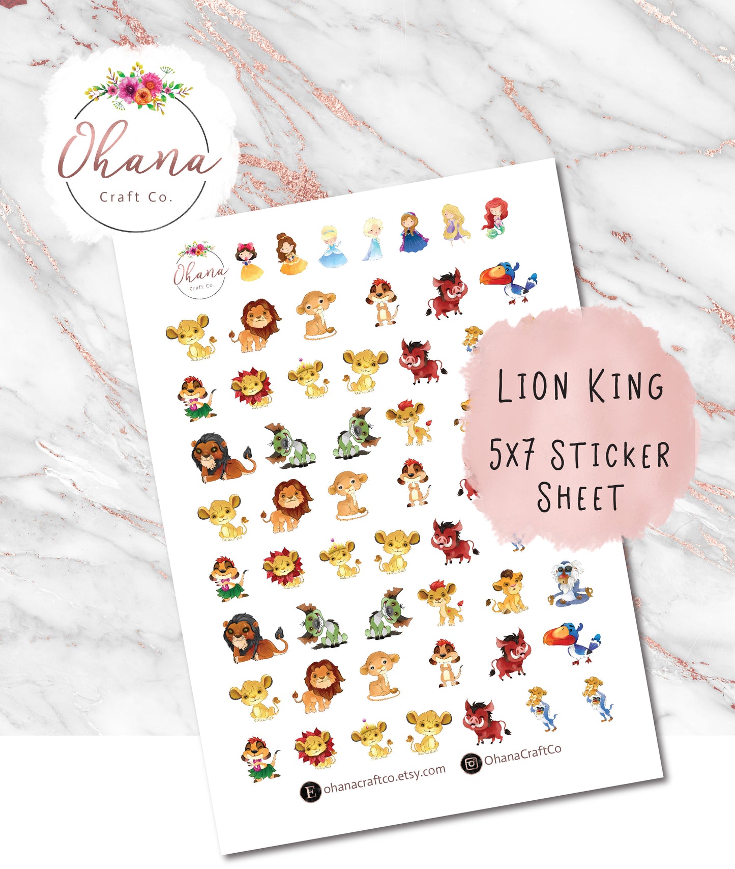 Lion King Planner Stickers ~ Magically Inspired | Life Planner | EC | Erin Condren | Disc | Ring | Personal | Pocket | Hobo | Journal |