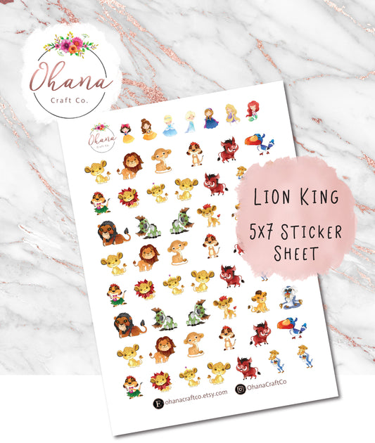 Lion King Planner Stickers ~ Magically Inspired | Life Planner | EC | Erin Condren | Disc | Ring | Personal | Pocket | Hobo | Journal |