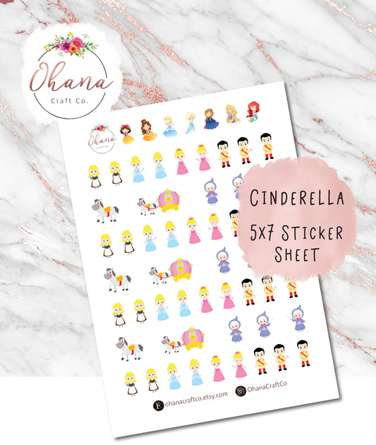 Cinderella Planner Sticker ~ Magically Inspired  | Life Planner | EC | Erin Condren | Limelife | Happy | Hobo | Personal | Movie