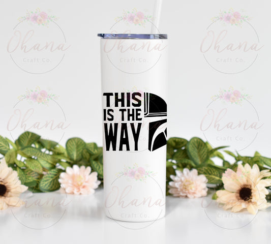 This is the Way Mando Helmet 20 oz Tumbler with Straw