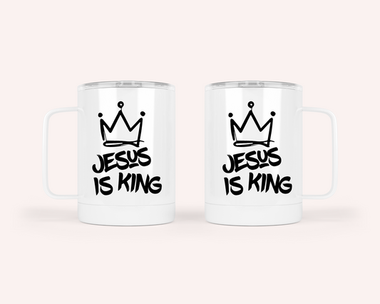 Jesus is King Metal Camp Coffee Mug