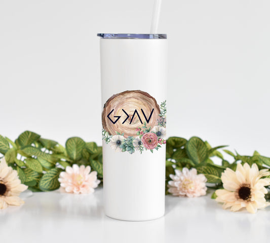 God is Greater Scripture 20 oz Tumbler with Straw