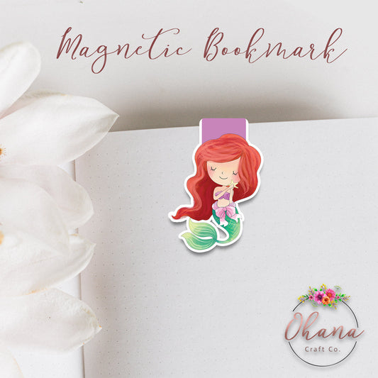 Ariel Mermaid Inspired Magnetic Bookmark