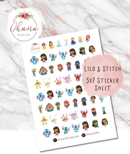 Lilo & Stitch Planner Stickers ~ Magically Inspired | Life Planner | Erin Condren | Happy | Disc | Ring | Personal | Pocket | Hobo |