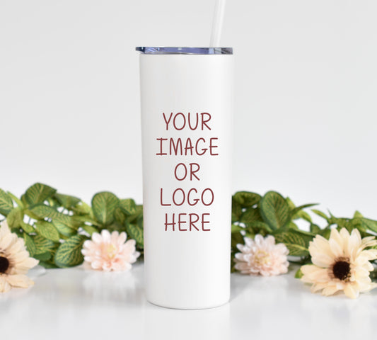 Custom 20 oz Tumbler with Straw