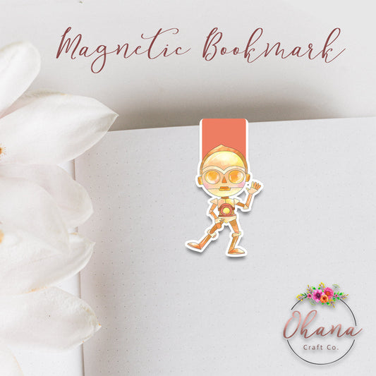 C3PO Star Wars Inspired Magnetic Bookmark