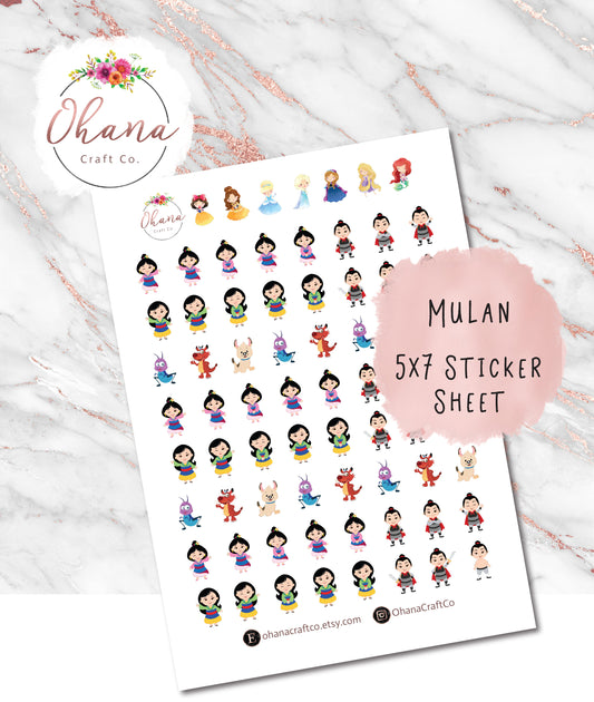 Mulan Planner Stickers ~ Magically Inspired | Life Planner | EC | Erin Condren | Happy | Disc | Ring | Pocket | Personal | Hobo | Journal |